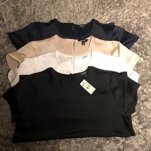 Set of 4 Short Sleeve Boxy Dress Top